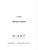 Biamp DJ 3600 Operation User manual