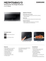Samsung ME21M706BAG Installation guide