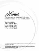 Hunter HPAC-10C150 User guide