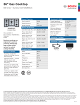Bosch NGM8656UC Dimensions Guide