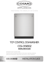 Cosmo COS-DIS6502 Top Control Dishwasher User manual
