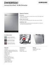 Samsung  DW80R5061UT  Specification