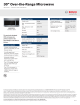 Bosch  HMV3053U  Specification