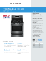 Frigidaire LFGF3054TF Dimensions Guide