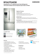 Samsung RF263TEAESG Dimensions Guide