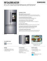 Samsung RF262BEAESR Dimensions Guide