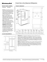 KitchenAid KRFC604FSS Dimensions Guide