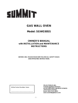 Summit Appliance SGWO30SS Owner's manual