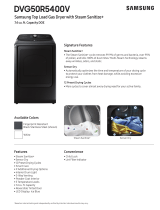 Samsung DVG50R5400V Dimensions Guide