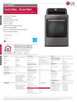 LG 7.3 cu.ft. Rear Control Top Load Dryer Specification