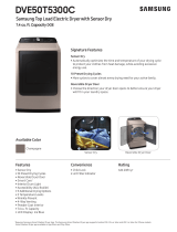 Samsung DVE50T5300C/A3 Dimensions Guide