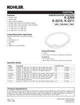 Kohler 2211-0 Dimensions Guide