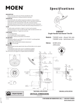 Moen T3003EPBN Dimensions Guide