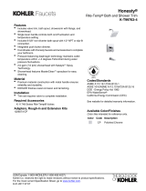 Kohler T99763-4-CP Dimensions Guide