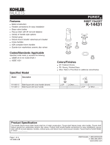 Kohler K-14431-4-BV Specification