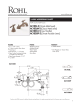 Rohl AC102L-TCB-2 Dimensions Guide