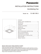 Panasonic FV-0811RFL1 Installation guide