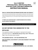 Sportsman GEN7000 User guide