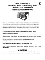 Sportsman GEN4000LP Operating instructions