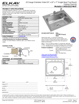 Elkay LWSB252274KIT Dimensions Guide