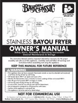 Bayou Classic 700-709 Operating instructions