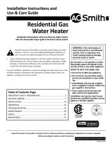 A.O. Smith G9-UT5040NVR User manual