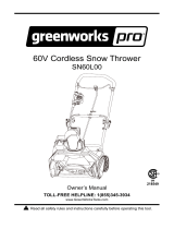 Greenworks Pro SN60L00 Owner's manual