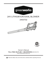 Greenworks 2400702 Operating instructions