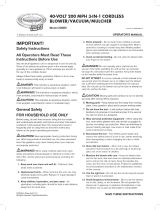 Sun Joe IONBV Operating instructions