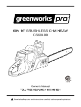 Greenworks CS60L210 Owner's manual