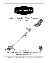 Greenworks 2101602 Operating instructions