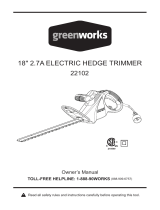 Greenworks 22112 Owner's manual