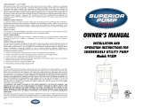 Superior Pump 91359 User manual