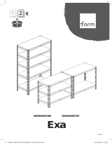 Form Etagère Exa M 5 tablettes L. 90 x H. 180 x P. 45 cm Important information