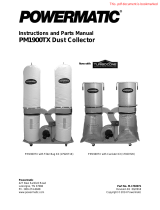 Powermatic PM1900TX-BK3 Dust Collector, 3HP 3PH 230/460V, 30-Micron Bag Filter Kit User manual