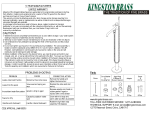 Kingston Brass HKS7012RL Installation guide