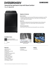 Samsung DVE50R5400V Installation guide