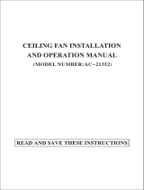 Designer's Choice Collection AC21352-ARB Operating instructions