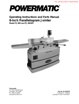 Powermatic PJ-882HH Jointer, 2HP 1PH 230V User manual
