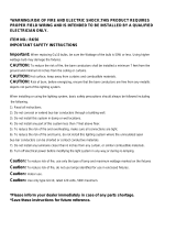 Kendal Lighting RK50-SN Operating instructions