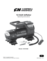 Campbell Hausfeld 12V INFLATOR W LIGHT 150 PSI AF010400 Operating instructions