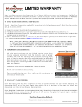 Main Door SH-904-LH-FSC Operating instructions