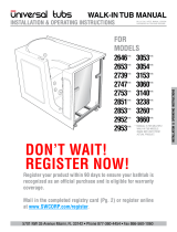 Universal Tubs HDSI3060LWS-55 User manual