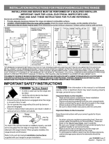 Frigidaire FFEF3024RS Installation guide