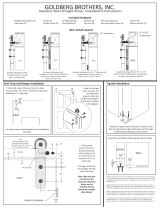 Goldberg Brothers Inc. GB60050RSS Installation guide