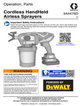 Graco 3A4476D, Cordless HandHeld Airless Sprayer Owner's manual