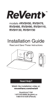 ReVent RVSH50 Installation guide
