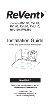 ReVent RVL110-D Installation guide