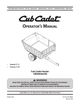 Cub Cadet 19B40026100 Operating instructions