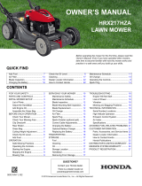 Honda HRX217HZA User manual